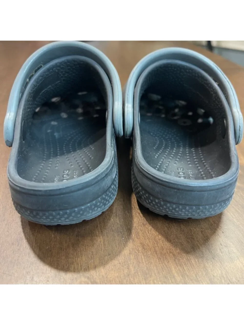 Crocs Fun Lab Classic AM‎ Shark Clog Toddler Size 10 Black Gray Fin Waterproof